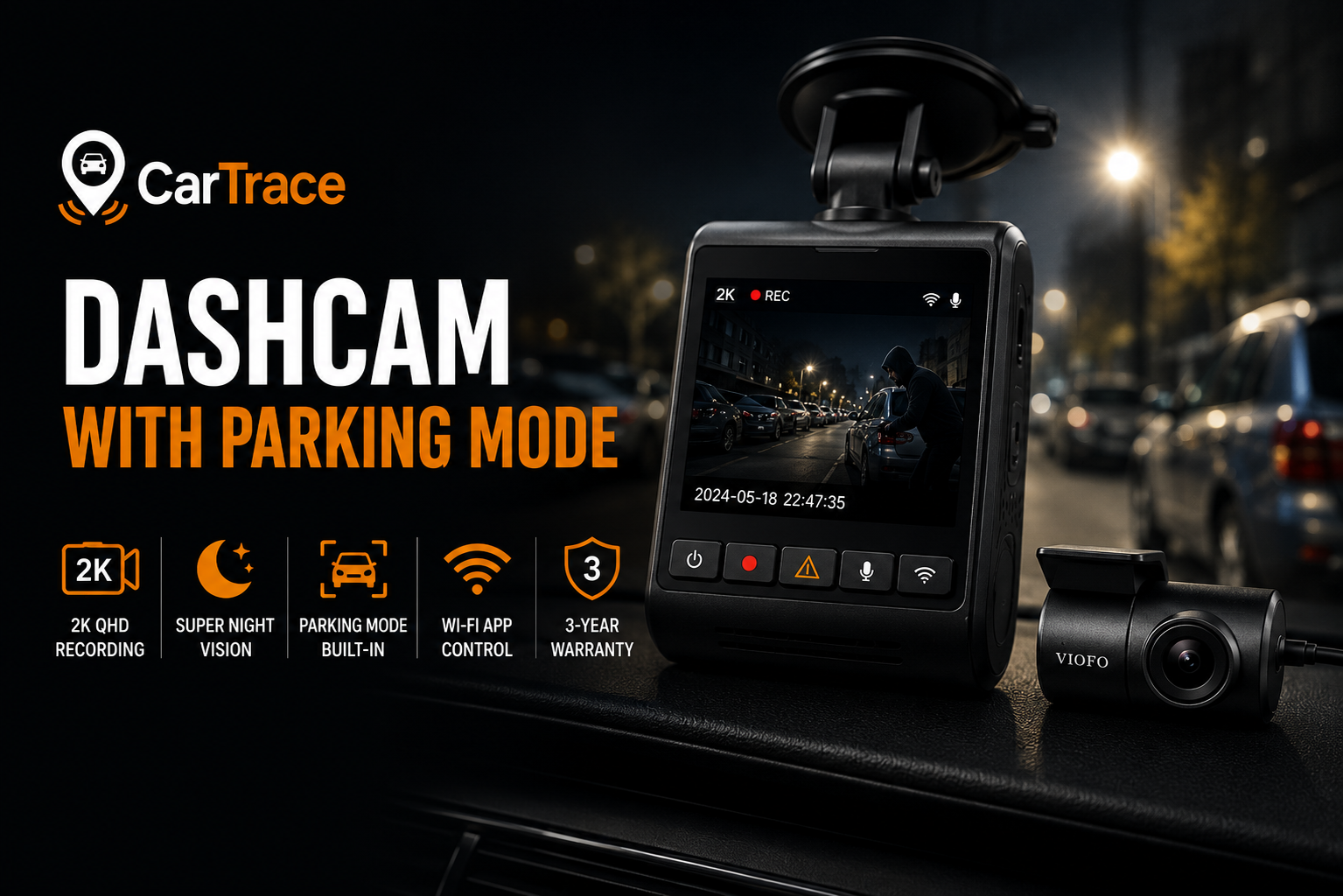 Dashcam met parkeerstand